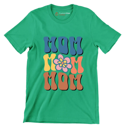 Mom Mom Mom - Mother’s Day T-Shirt-Green-S-Custom One Express