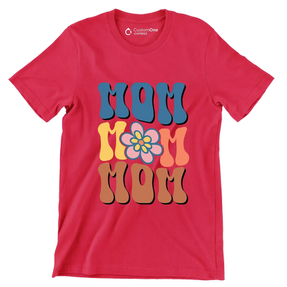 Mom Mom Mom - Mother’s Day T-Shirt-Red-S-Custom One Express