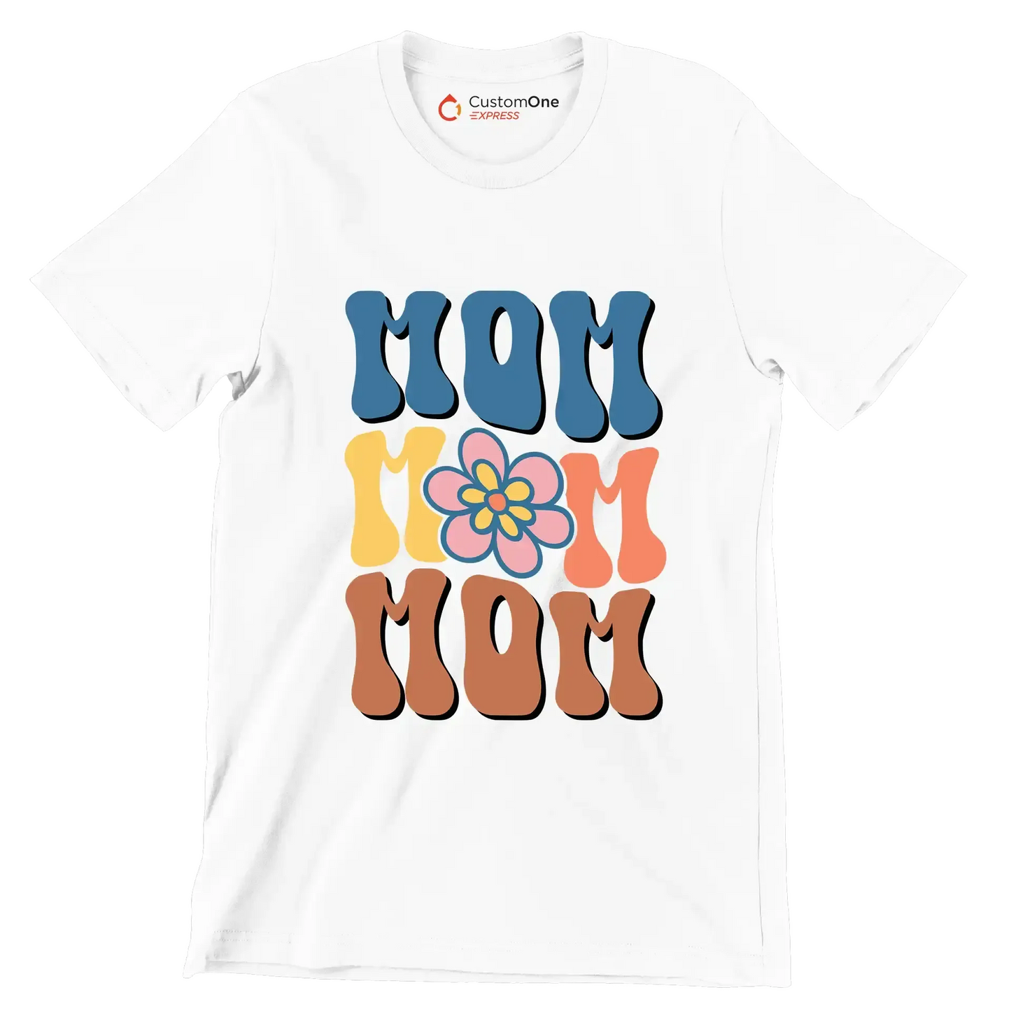 Mom Mom Mom - Mother’s Day T-Shirt-White-S-Custom One Express