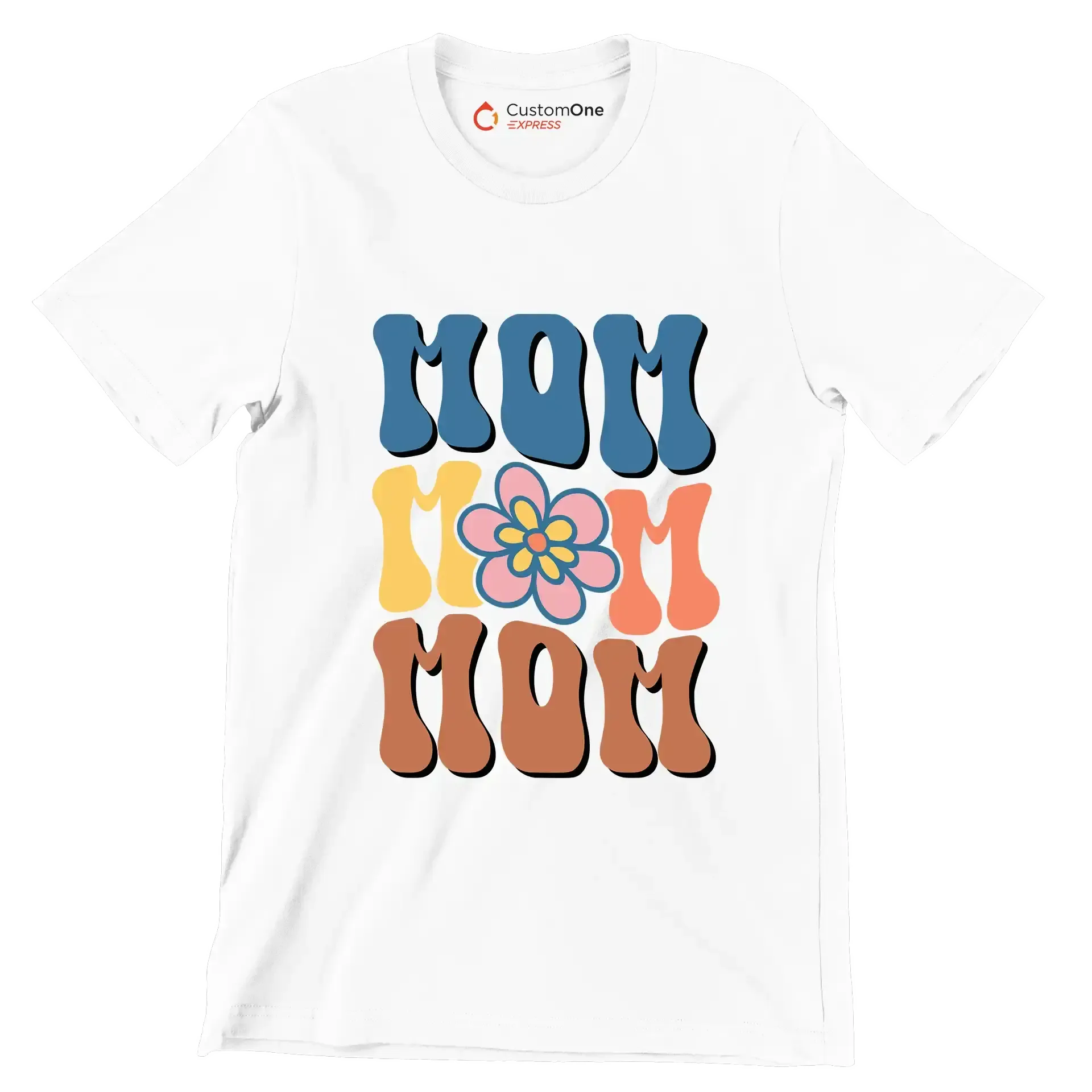 Mom Mom Mom - Mother’s Day T-Shirt-White-S-Custom One Express