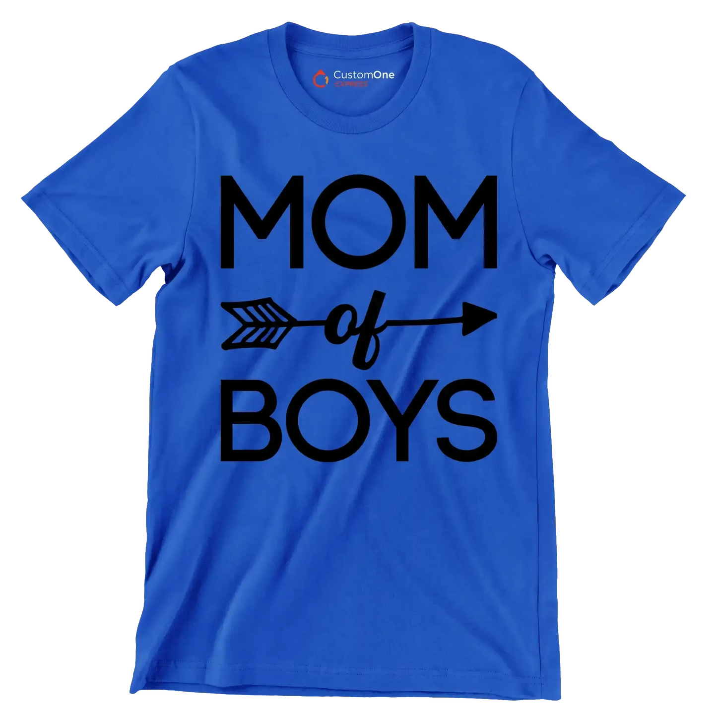 Mom Of Boys - Mother’s Day T-Shirt-Blue-S-Custom One Express