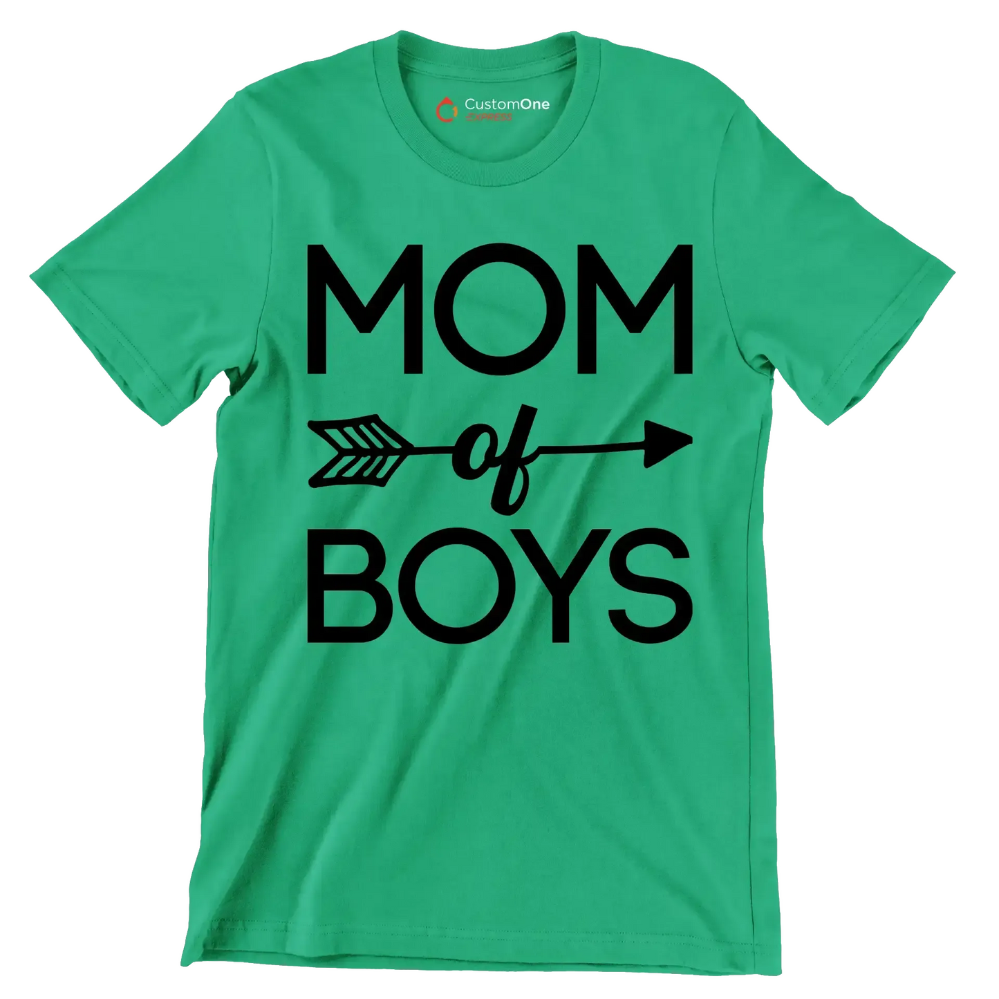 Mom Of Boys - Mother’s Day T-Shirt-Green-S-Custom One Express