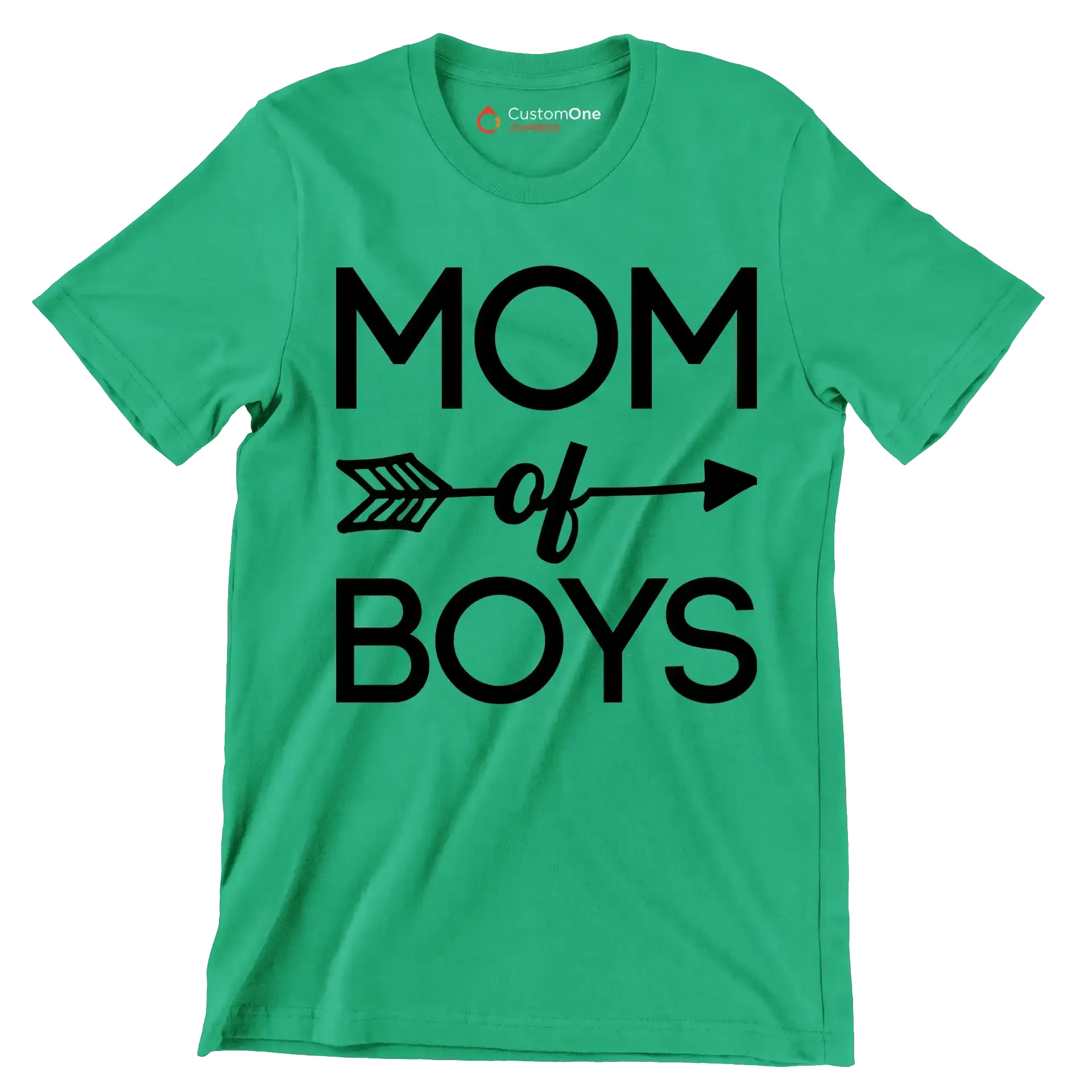 Mom Of Boys - Mother’s Day T-Shirt-Green-S-Custom One Express