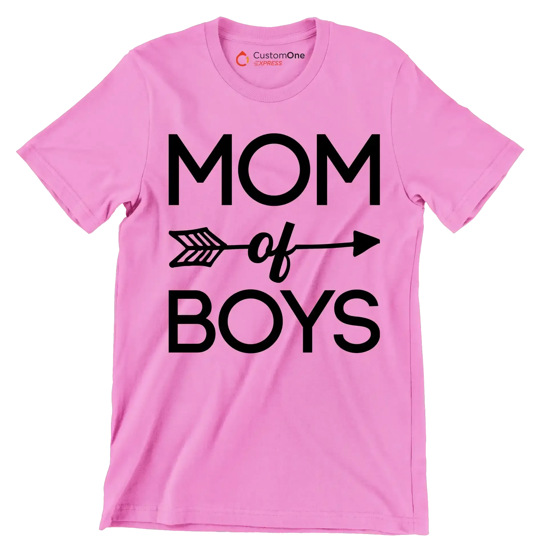 Mom Of Boys - Mother’s Day T-Shirt-Pink-S-Custom One Express