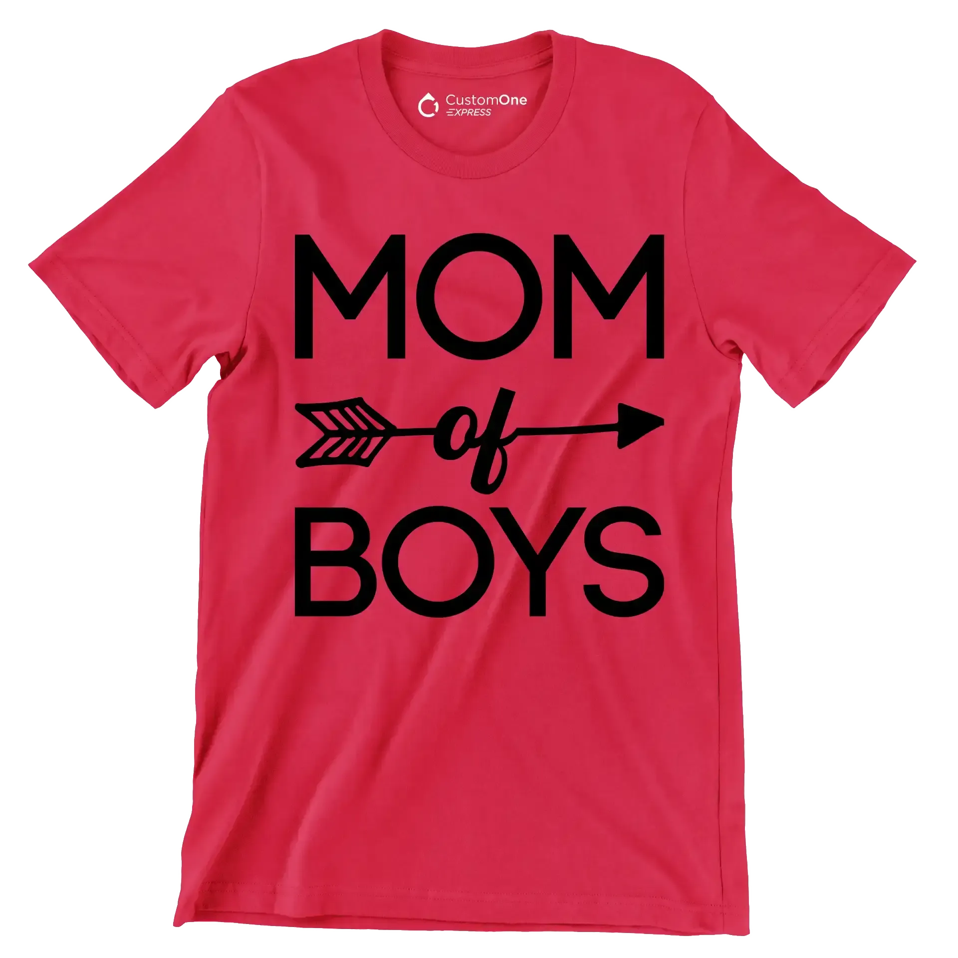 Mom Of Boys - Mother’s Day T-Shirt-Red-S-Custom One Express