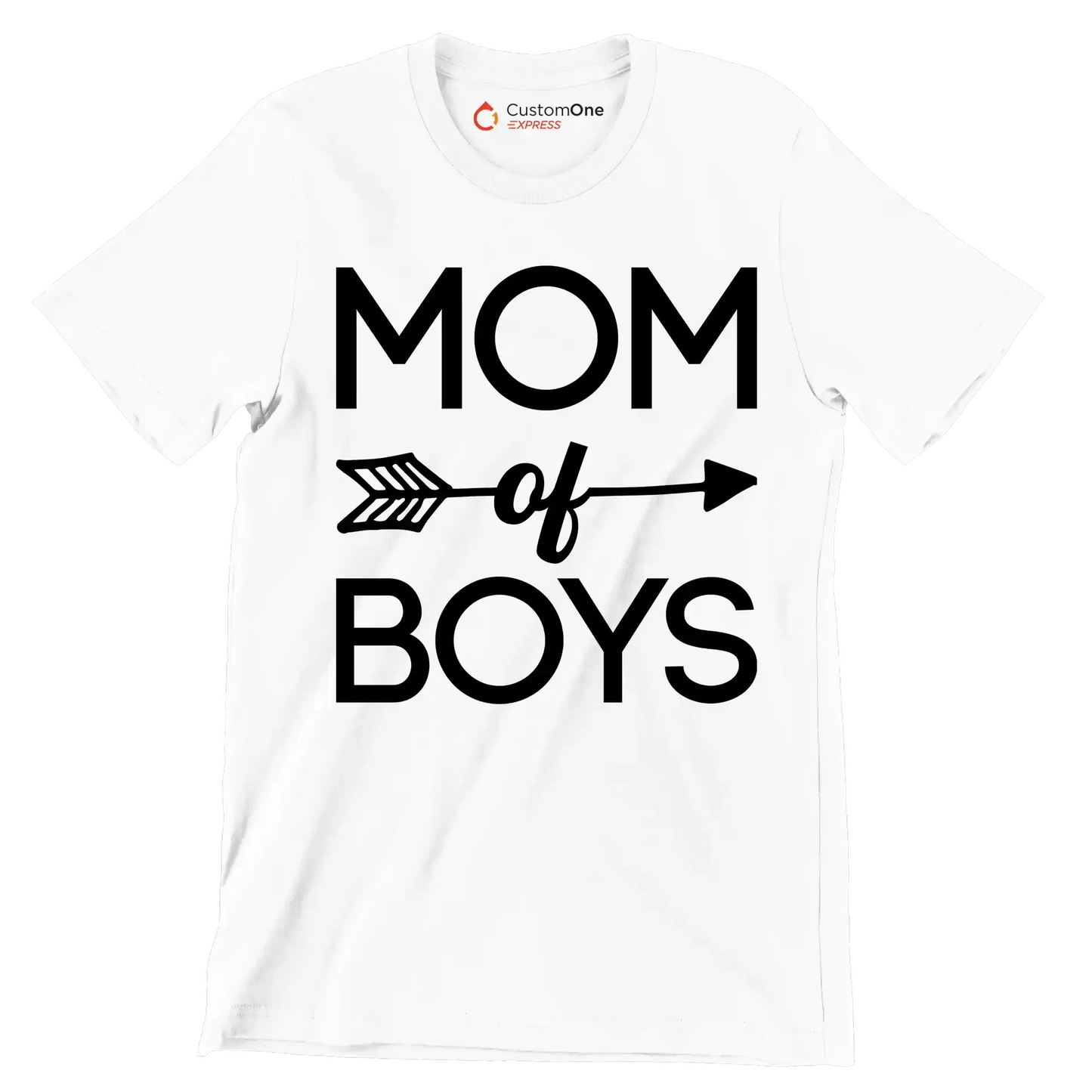 Mom Of Boys - Mother’s Day T-Shirt-White-S-Custom One Express