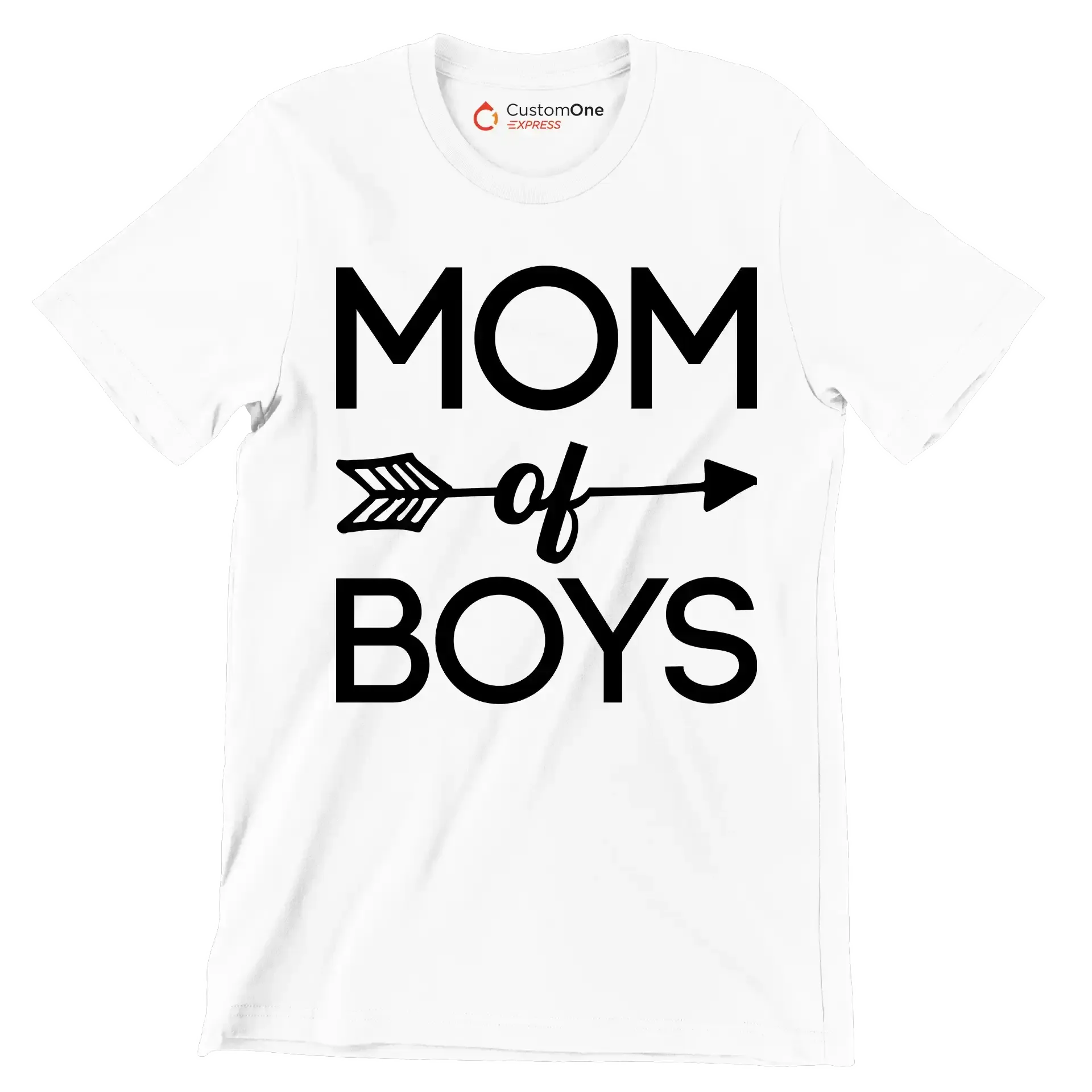 Mom Of Boys - Mother’s Day T-Shirt-White-S-Custom One Express