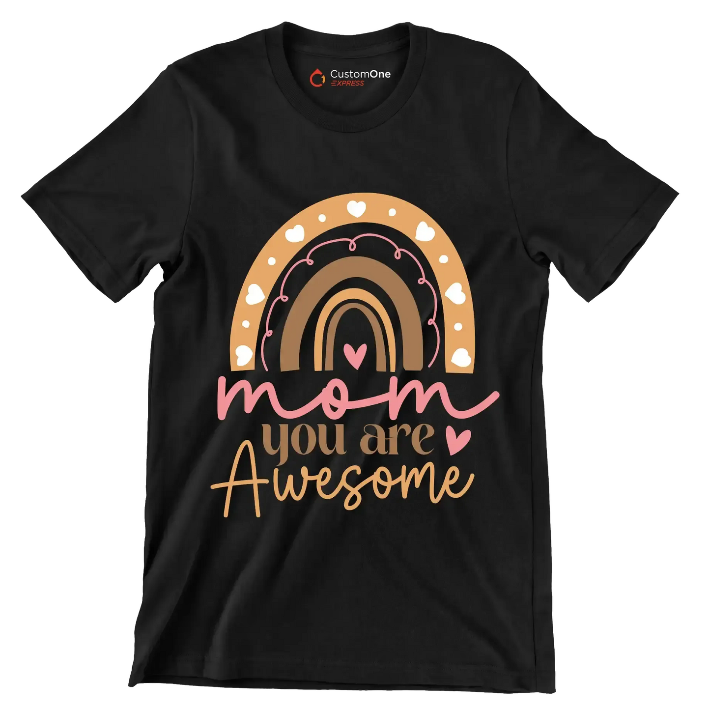 Mom You Are Awesome - Mother’s Day T-Shirt-Black-S-Custom One Express