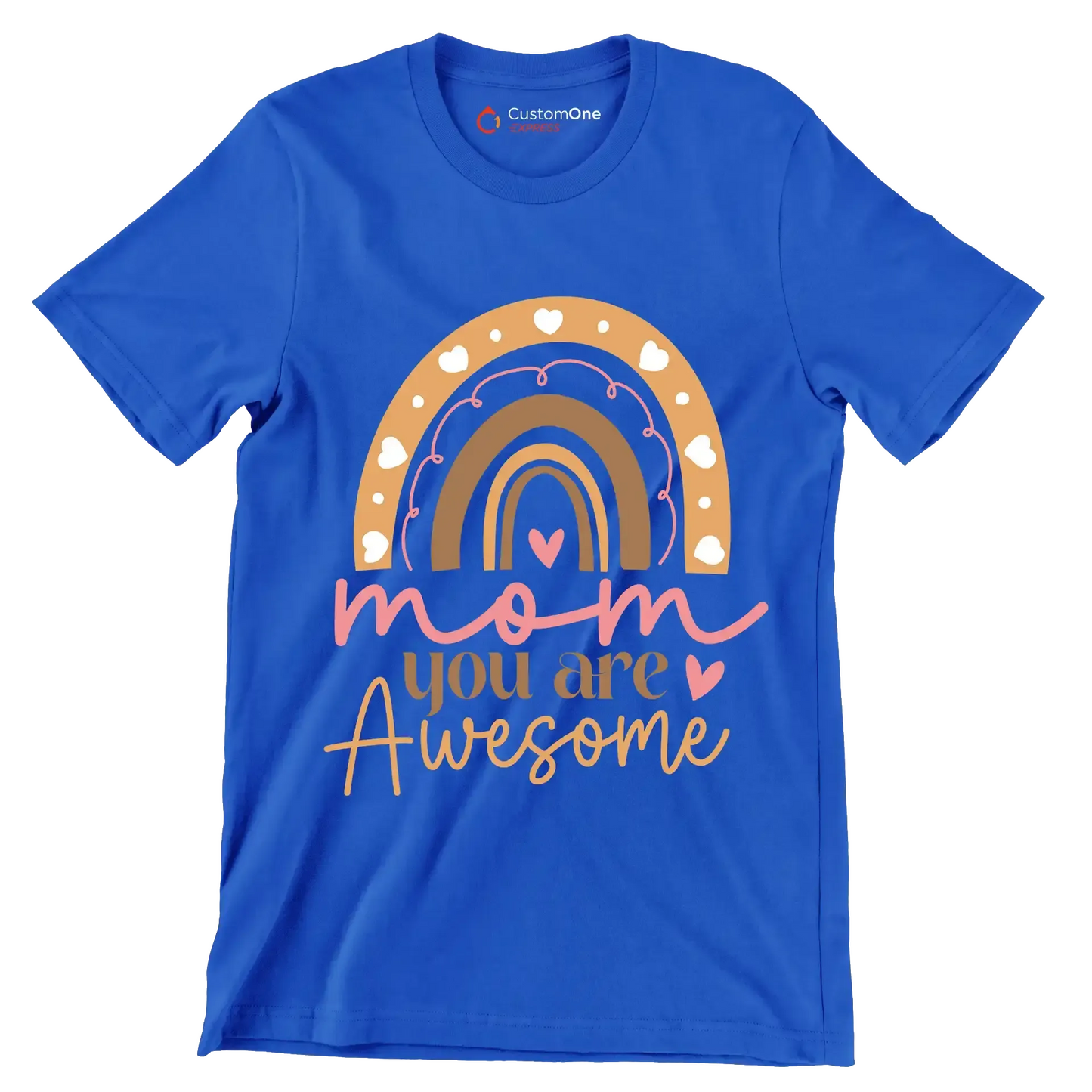 Mom You Are Awesome - Mother’s Day T-Shirt-Blue-S-Custom One Express