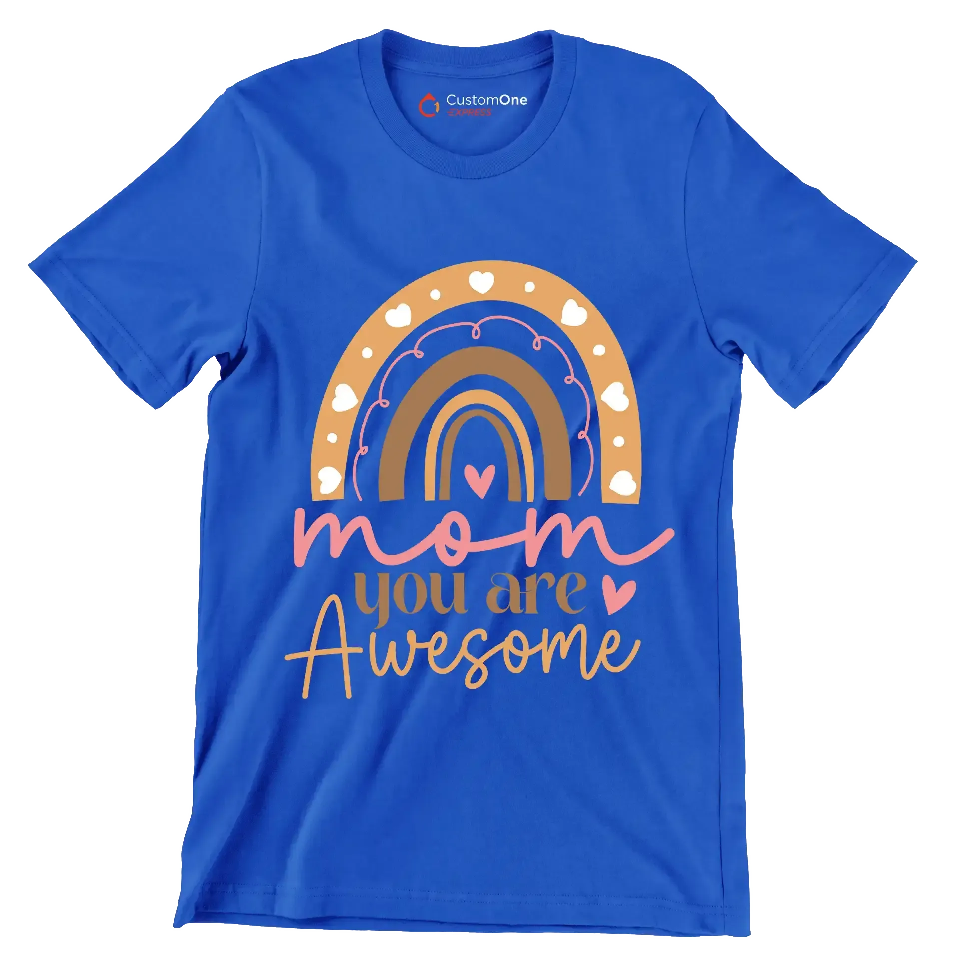 Mom You Are Awesome - Mother’s Day T-Shirt-Blue-S-Custom One Express