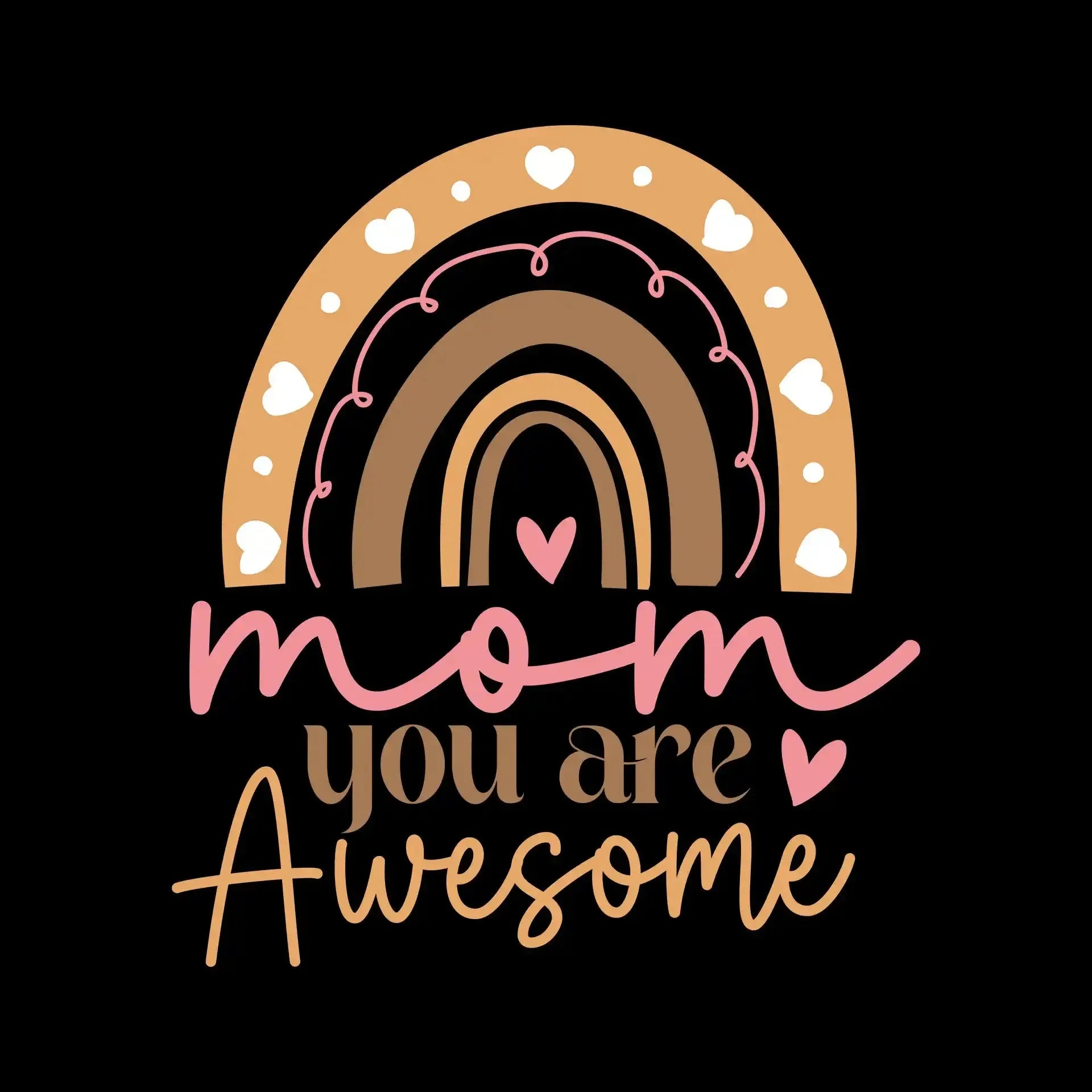 Mom You Are Awesome - Mother’s Day T-Shirt-Black-S-Custom One Express