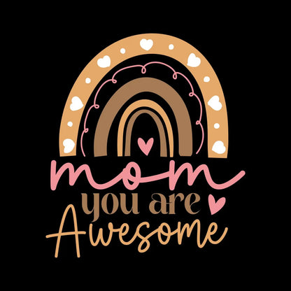 Mom You Are Awesome - Mother’s Day T-Shirt-Black-S-Custom One Express