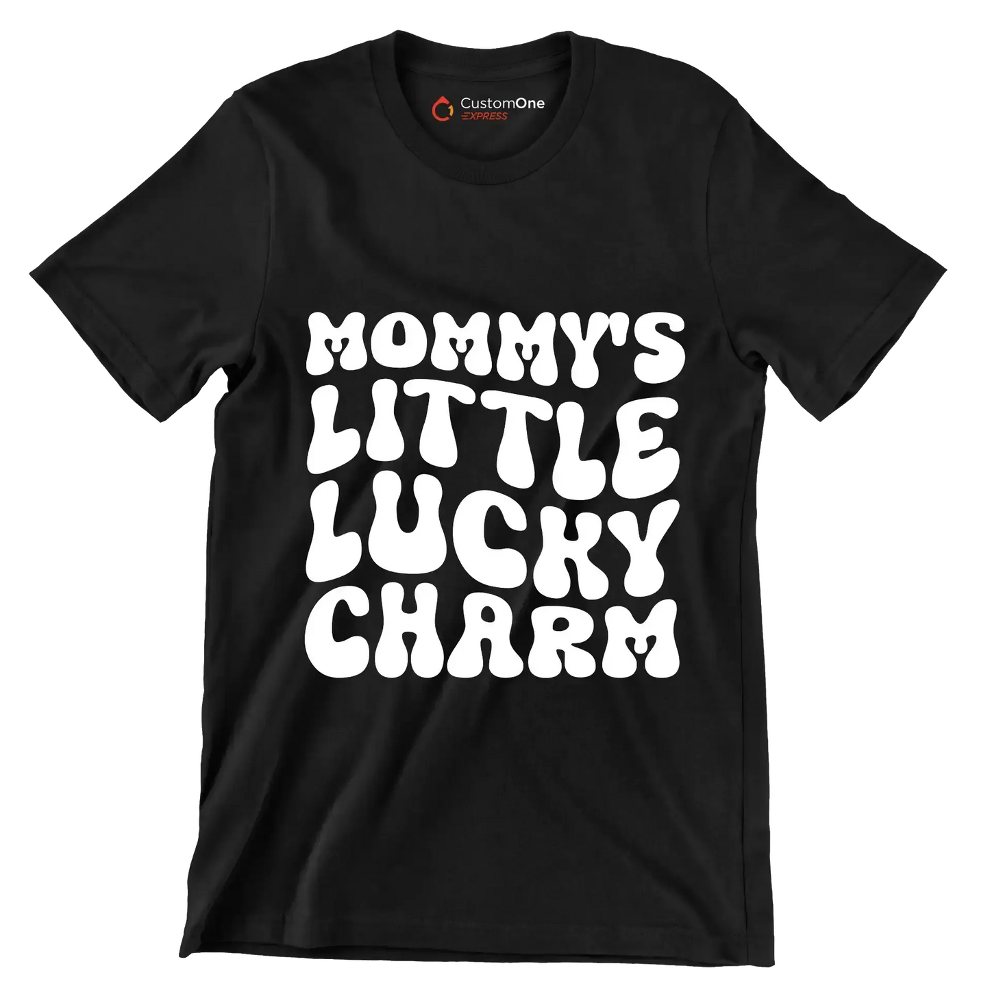 Mommy's Little Lucky Charm - St. Patrick's Day T-Shirt-Black-S-Custom One Express