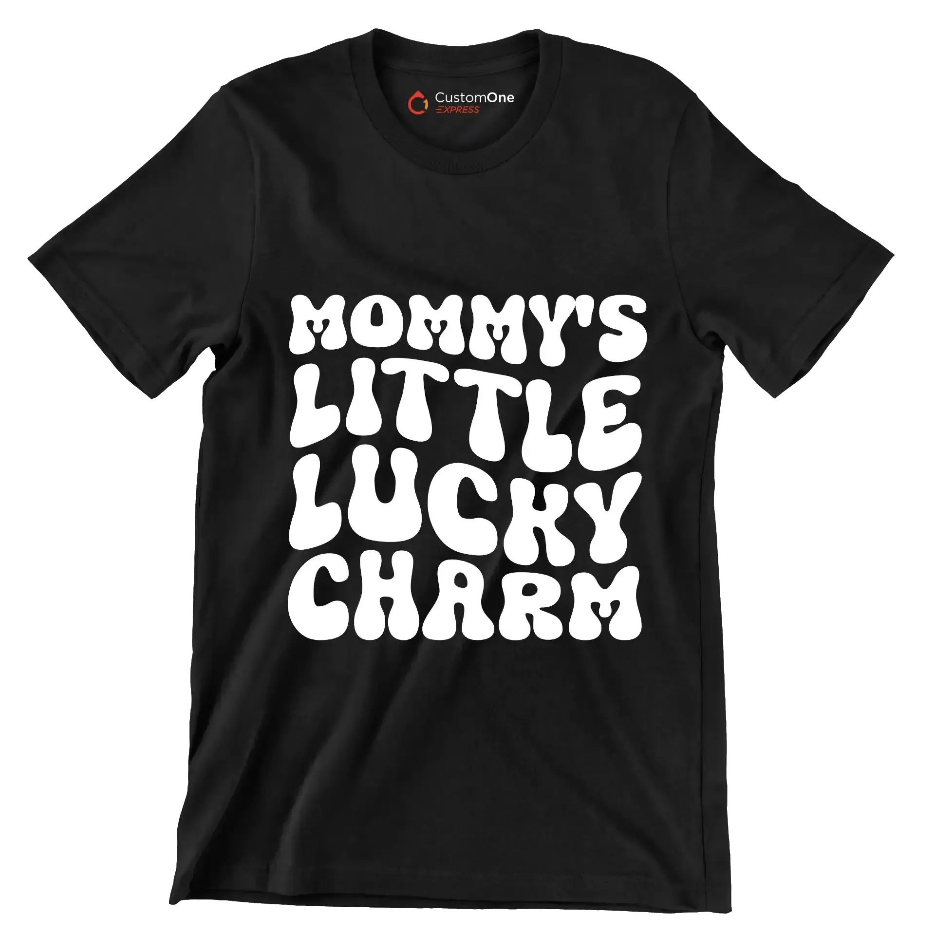 Mommy's Little Lucky Charm - St. Patrick's Day T-Shirt-Black-S-Custom One Express