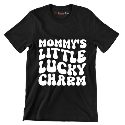 Mommy's Little Lucky Charm - St. Patrick's Day T-Shirt-Black-S-Custom One Express