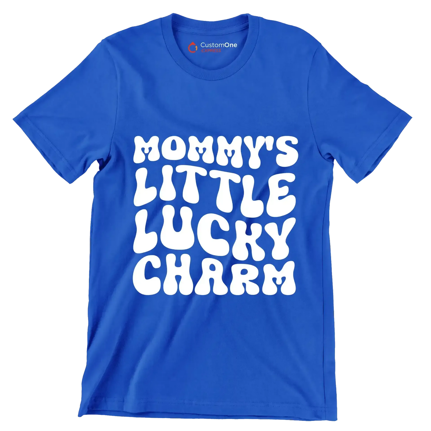 Mommy's Little Lucky Charm - St. Patrick's Day T-Shirt-Blue-S-Custom One Express