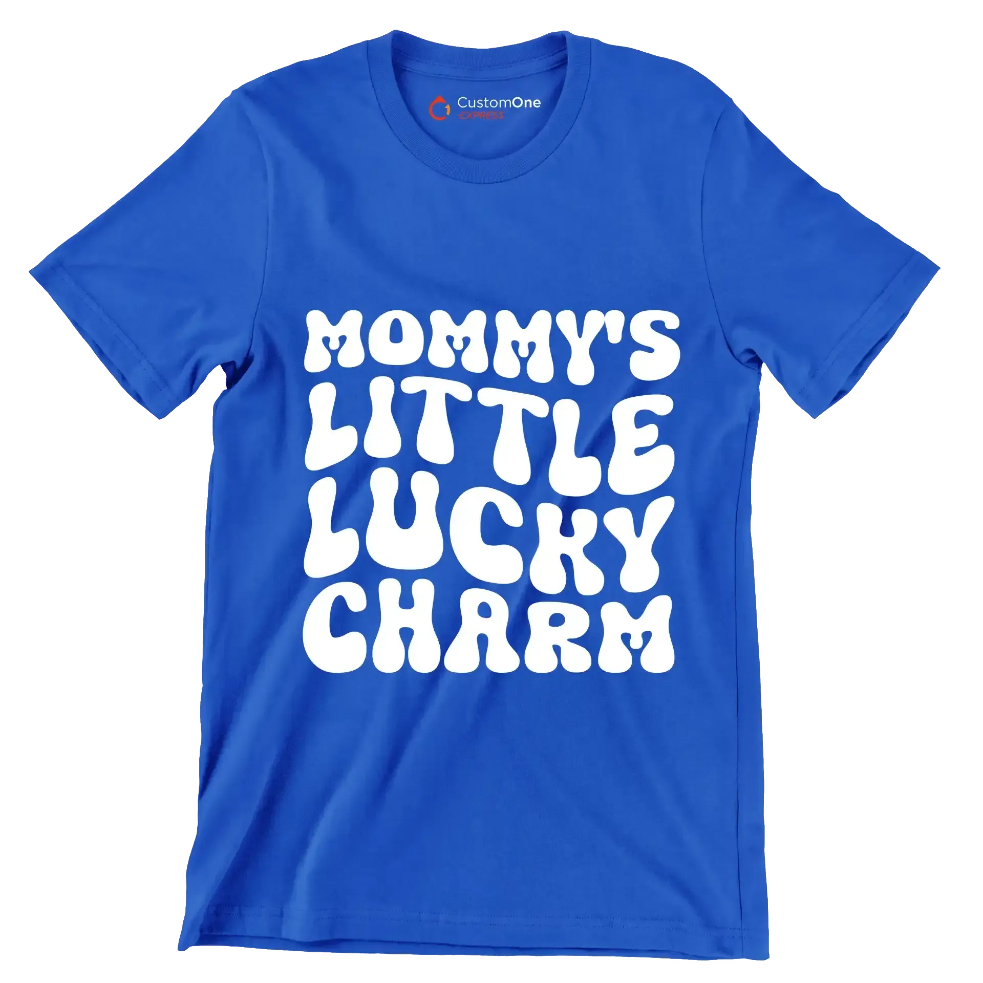 Mommy's Little Lucky Charm - St. Patrick's Day T-Shirt-Blue-S-Custom One Express