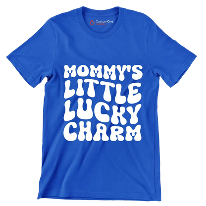 Mommy's Little Lucky Charm - St. Patrick's Day T-Shirt-Blue-S-Custom One Express