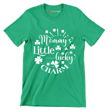 Mommys Little Lucky Charm - St. Patrick's Day T-Shirt-Green-S-Custom One Express