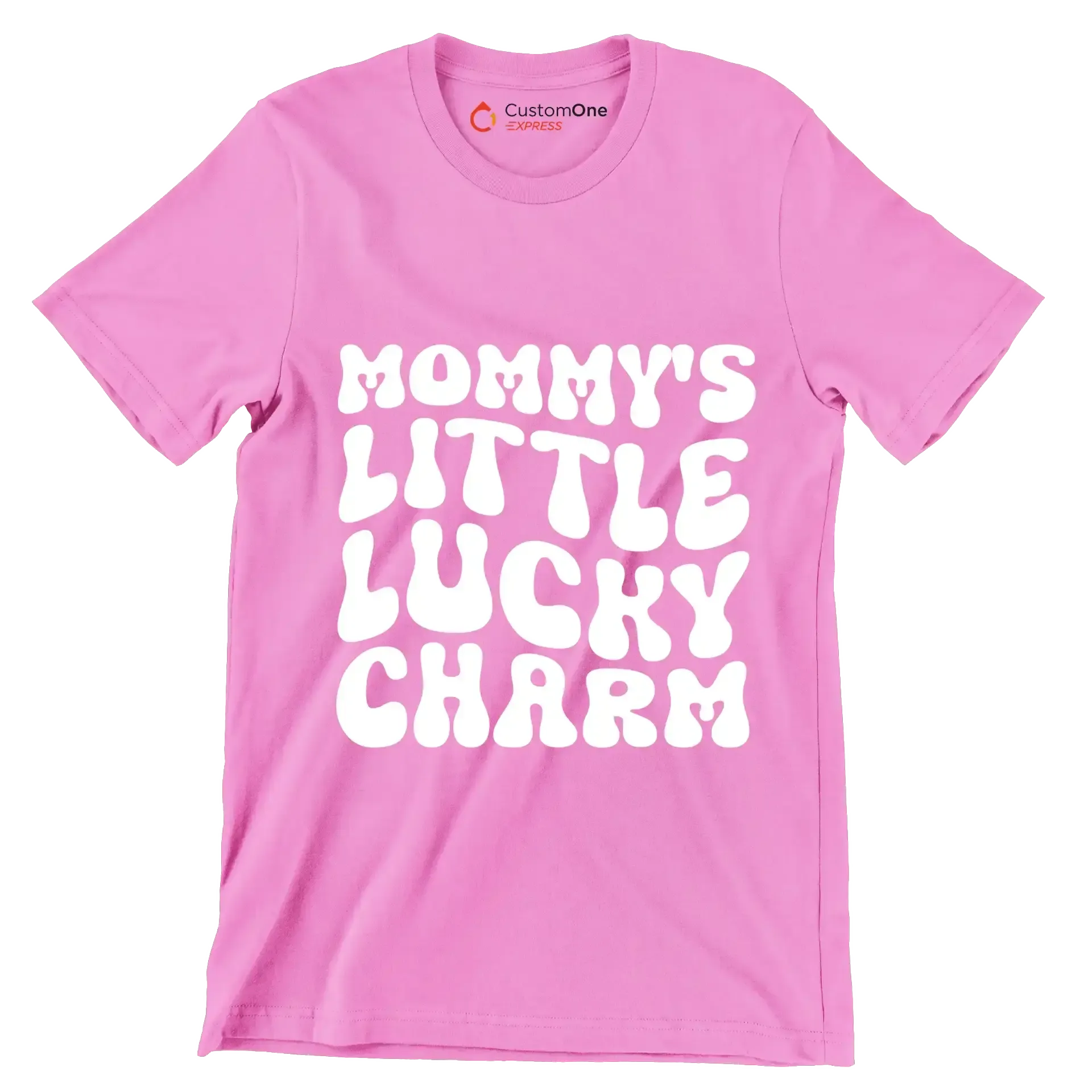 Mommy's Little Lucky Charm - St. Patrick's Day T-Shirt-Pink-S-Custom One Express