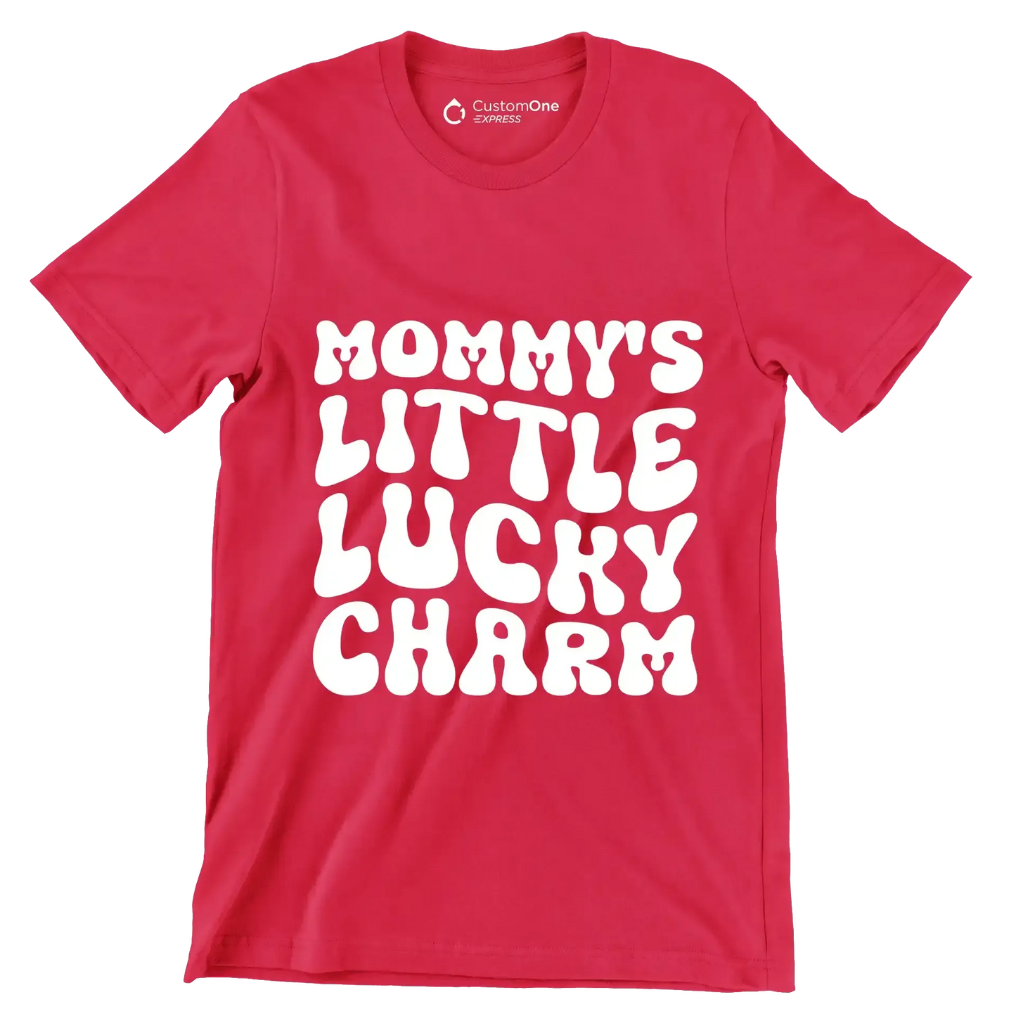 Mommy's Little Lucky Charm - St. Patrick's Day T-Shirt-Red-S-Custom One Express
