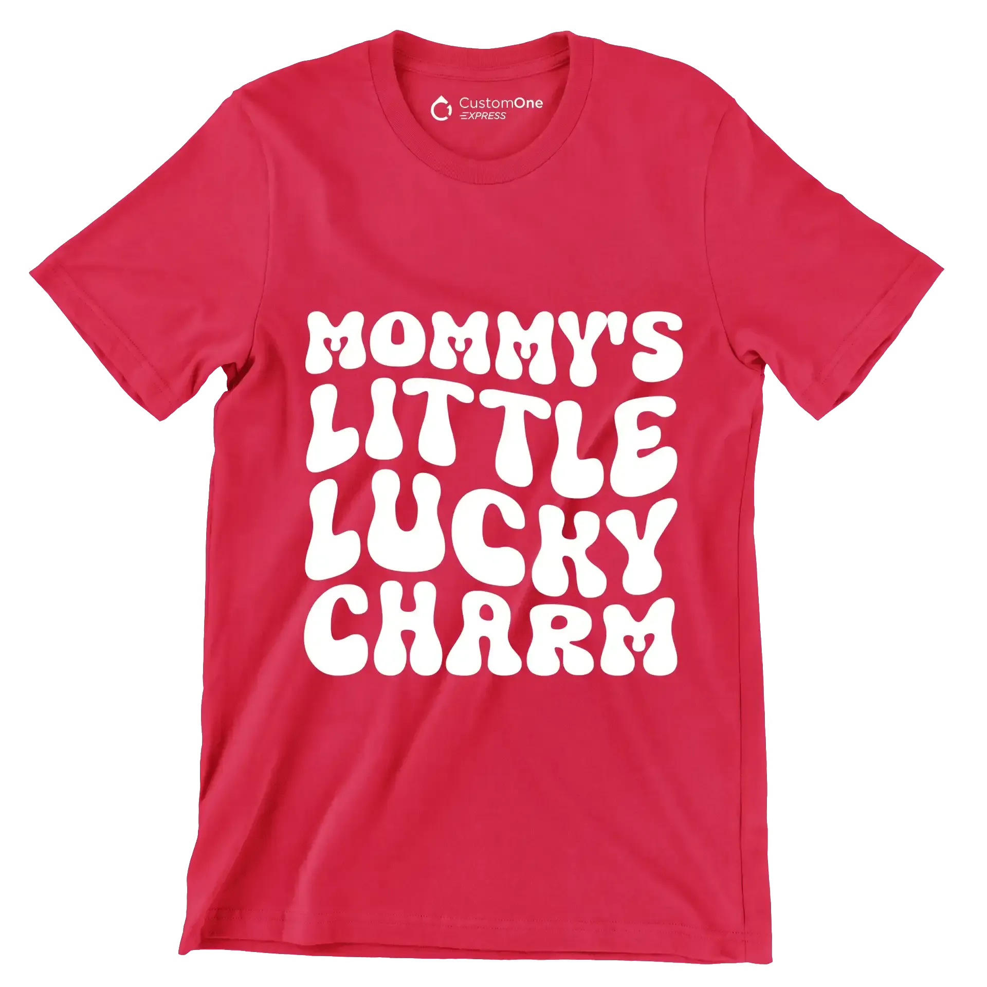 Mommy's Little Lucky Charm - St. Patrick's Day T-Shirt-Red-S-Custom One Express