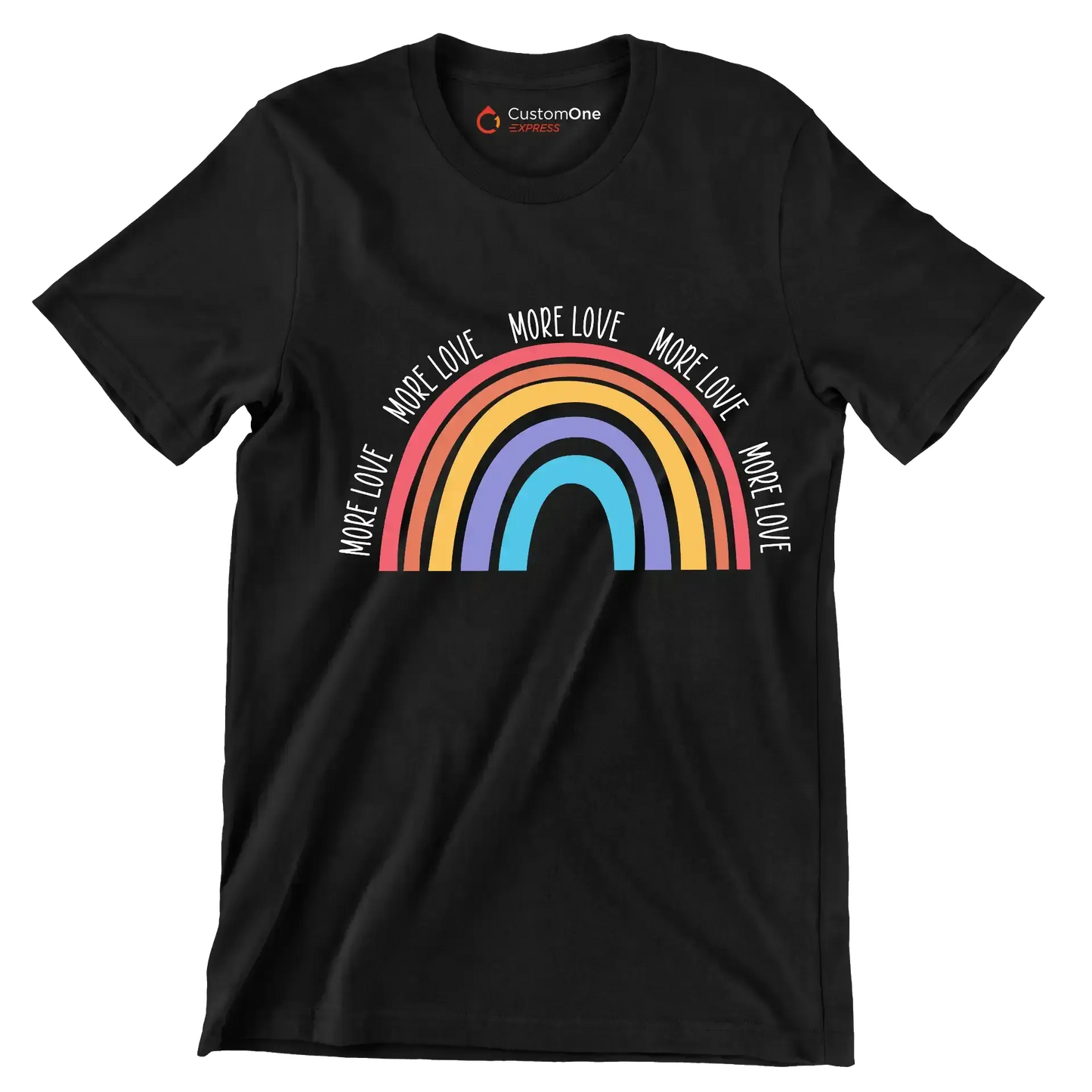 More Love - Motivational Themed T-Shirt-Black-S-Custom One Express