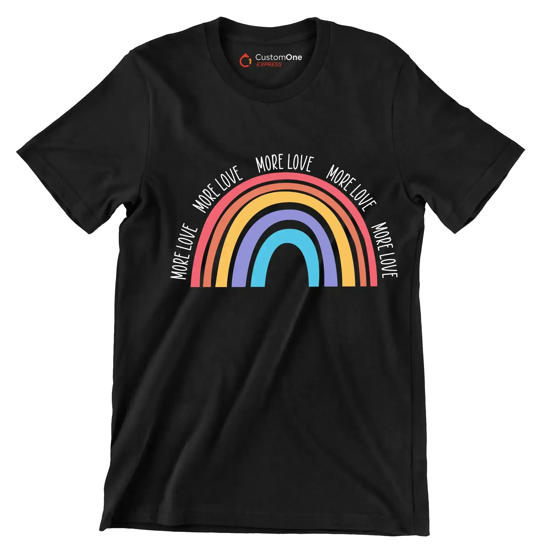 More Love - Motivational Themed T-Shirt-Black-S-Custom One Express