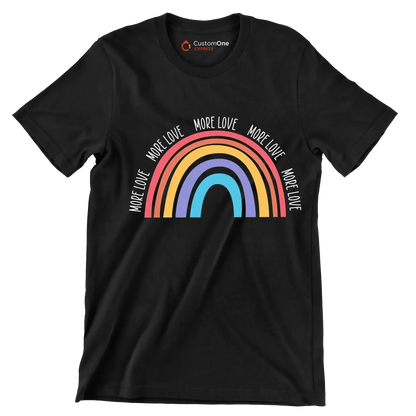 More Love - Motivational Themed T-Shirt-Black-S-Custom One Express