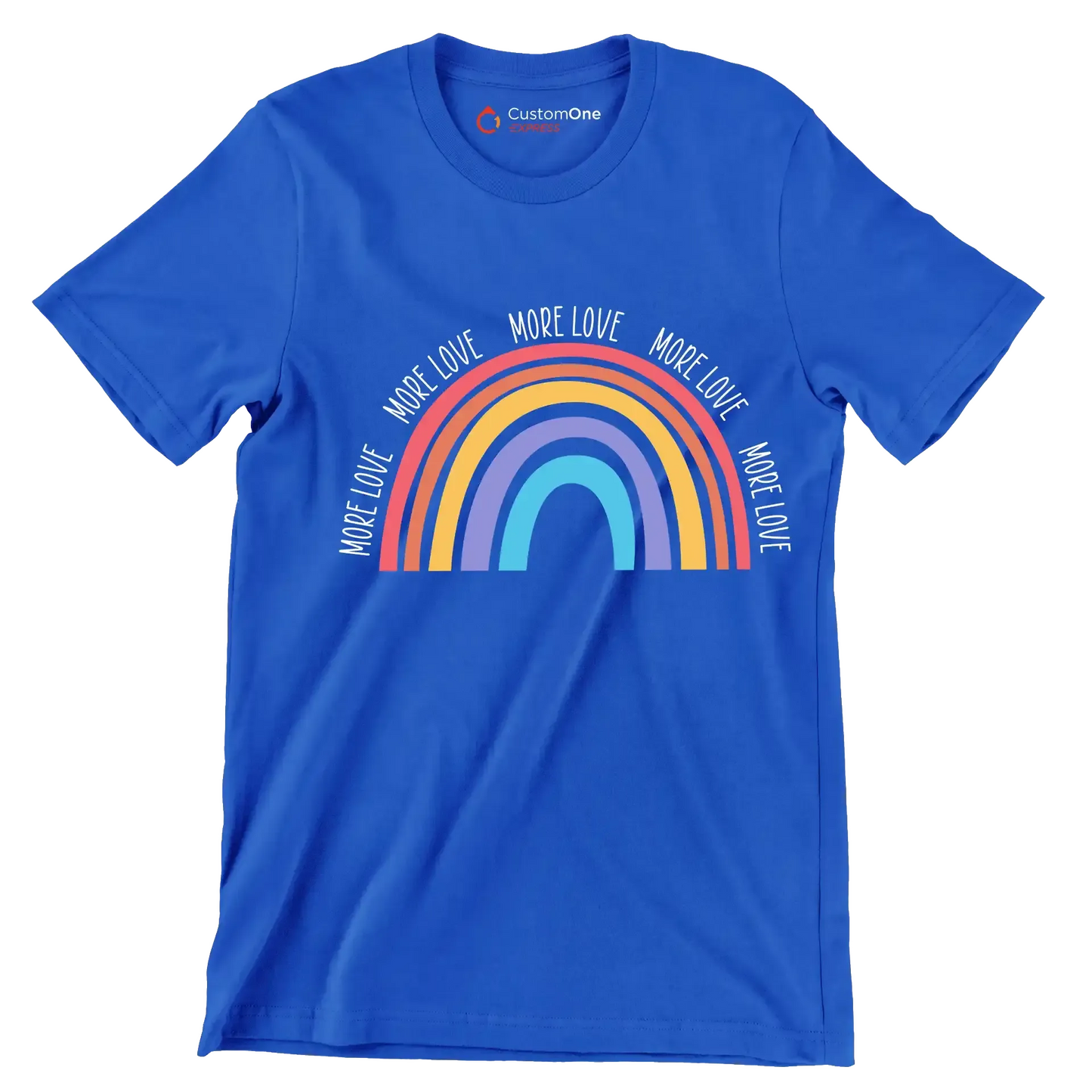 More Love - Motivational Themed T-Shirt-Blue-S-Custom One Express