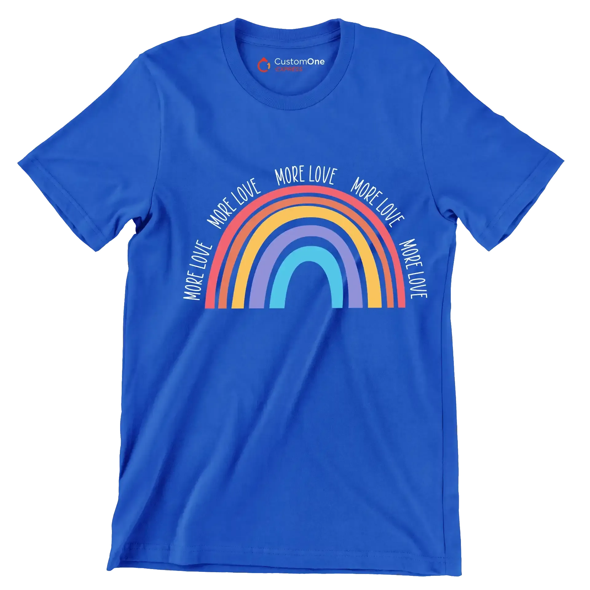 More Love - Motivational Themed T-Shirt-Blue-S-Custom One Express