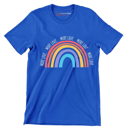 More Love - Motivational Themed T-Shirt-Blue-S-Custom One Express