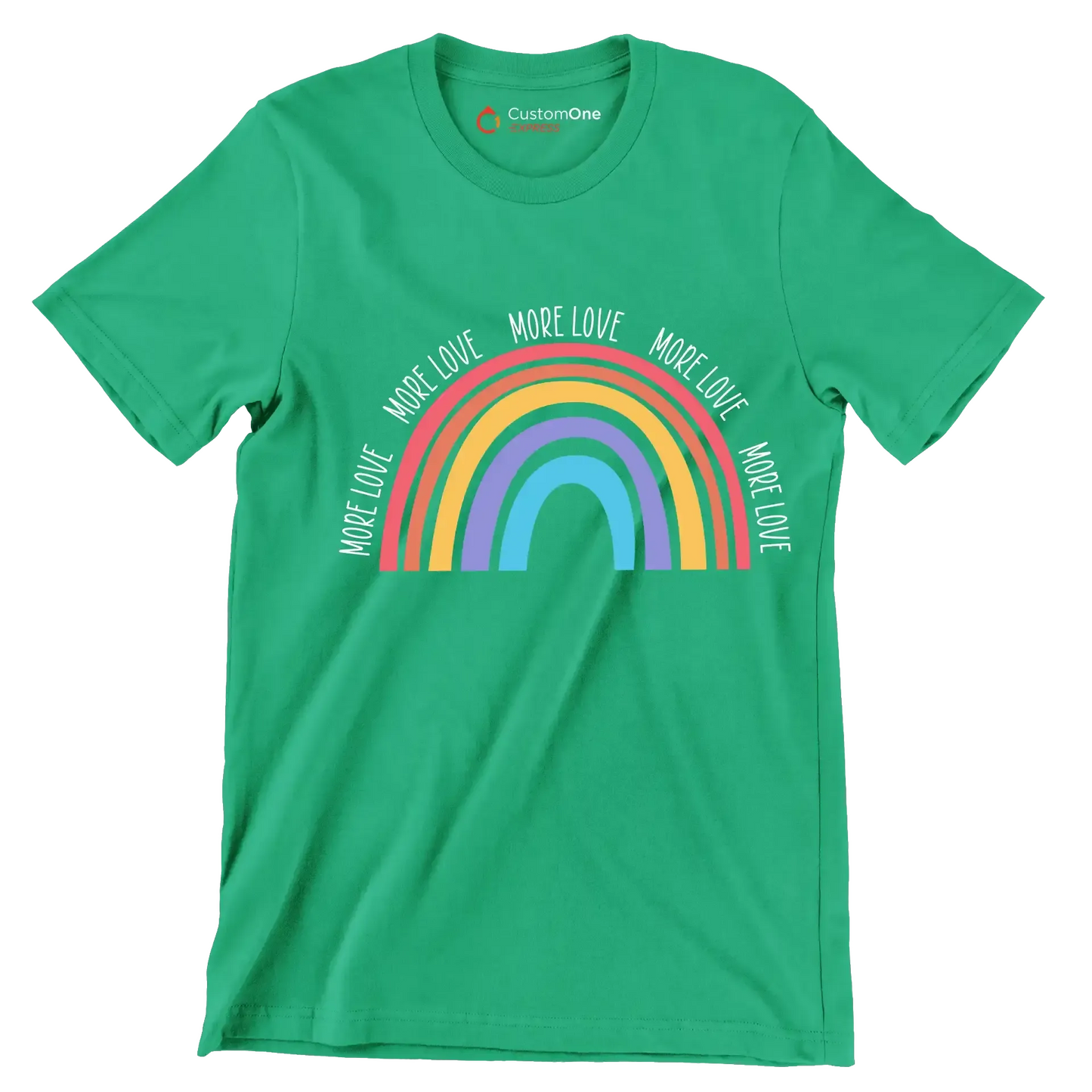 More Love - Motivational Themed T-Shirt-Green-S-Custom One Express