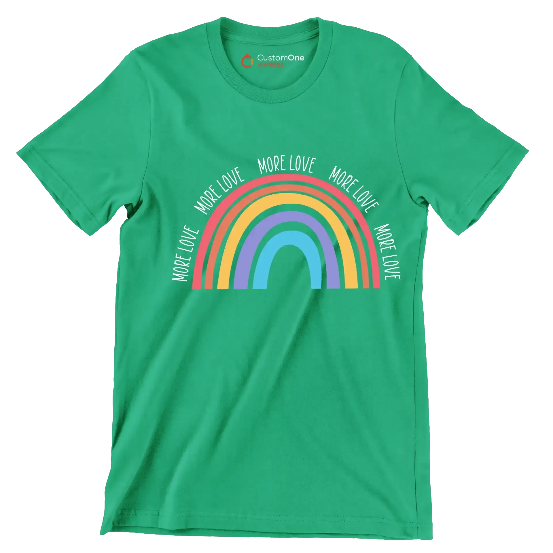 More Love - Motivational Themed T-Shirt-Green-S-Custom One Express