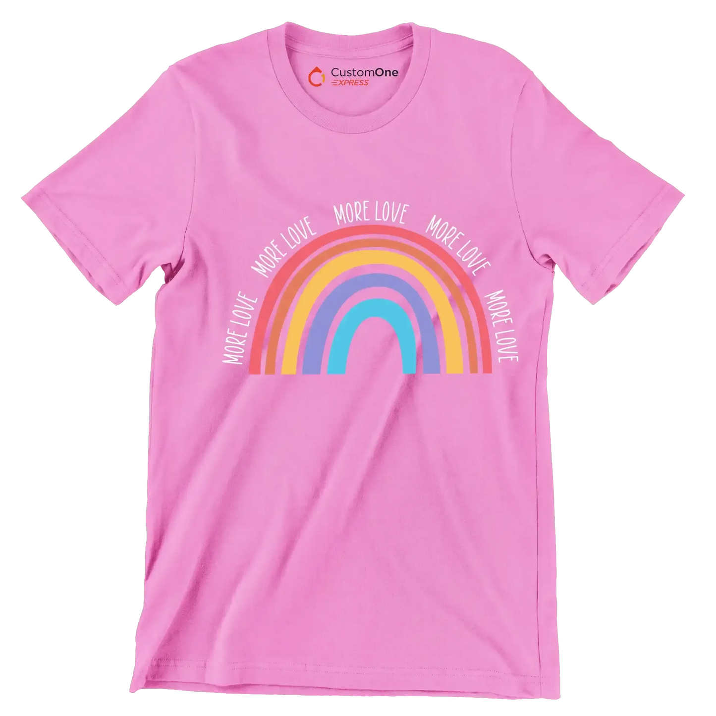 More Love - Motivational Themed T-Shirt-Pink-S-Custom One Express