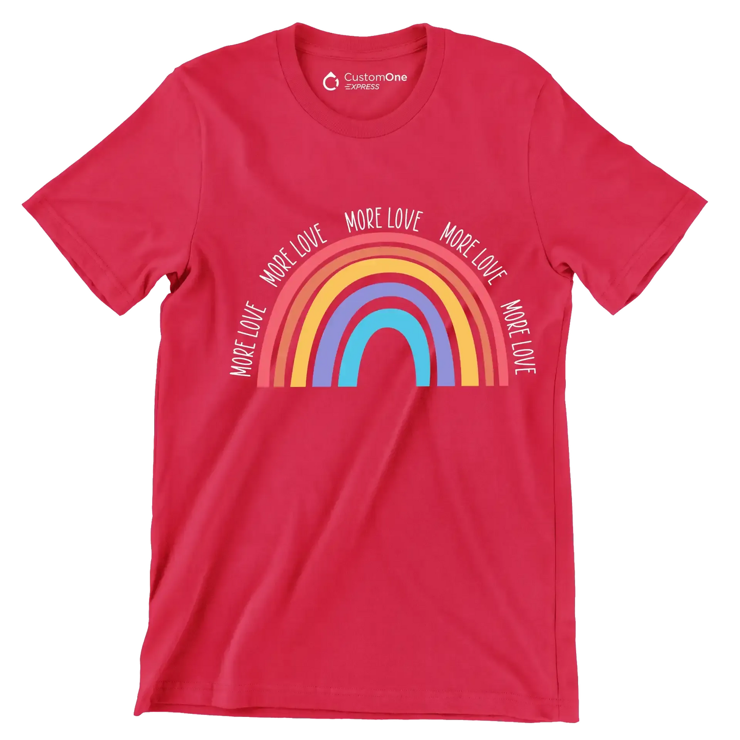 More Love - Motivational Themed T-Shirt-Red-S-Custom One Express