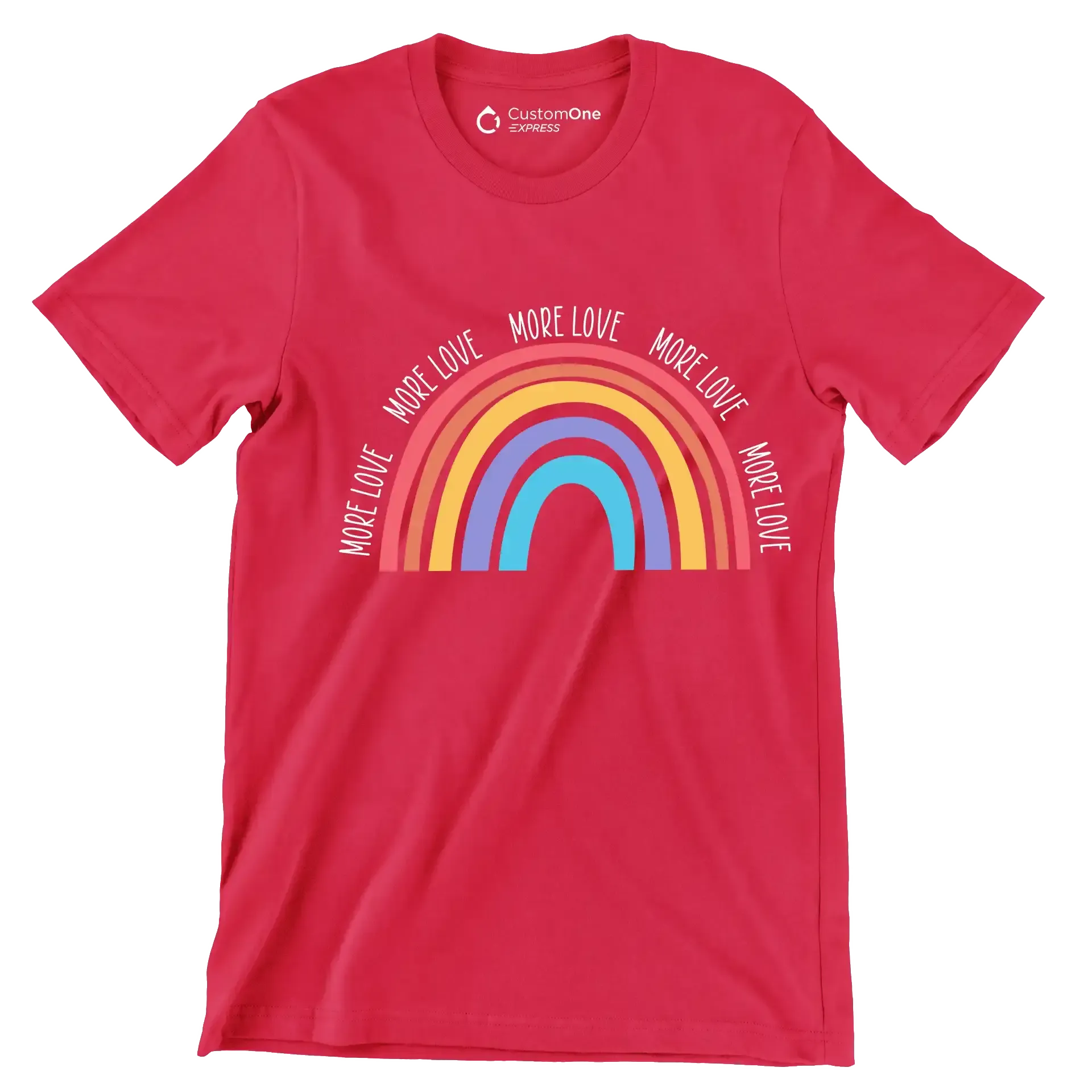 More Love - Motivational Themed T-Shirt-Red-S-Custom One Express