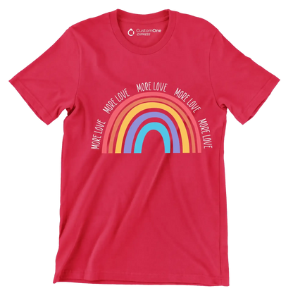 More Love - Motivational Themed T-Shirt-Red-S-Custom One Express