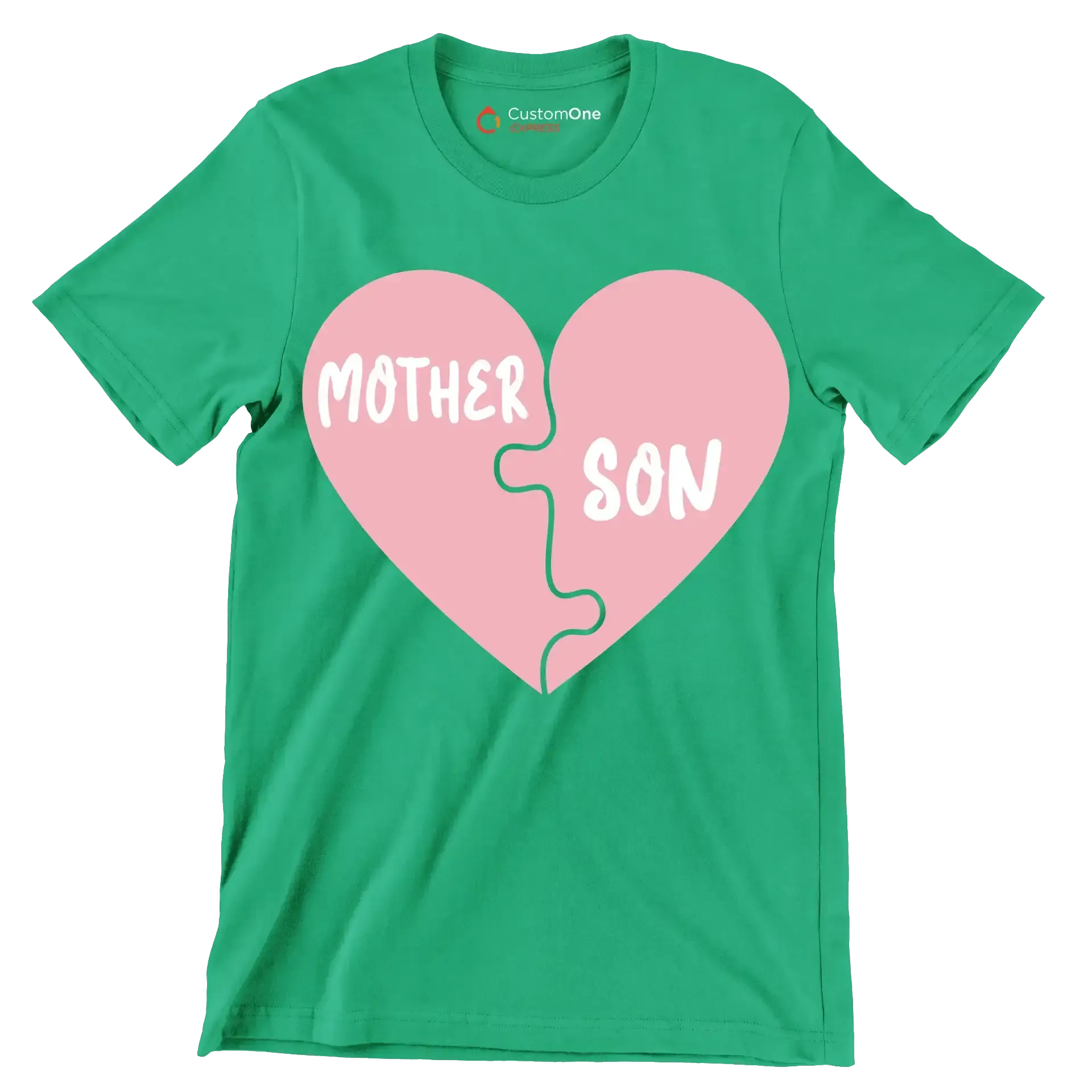 Mother Son - Mother’s Day T-Shirt-Green-S-Custom One Express