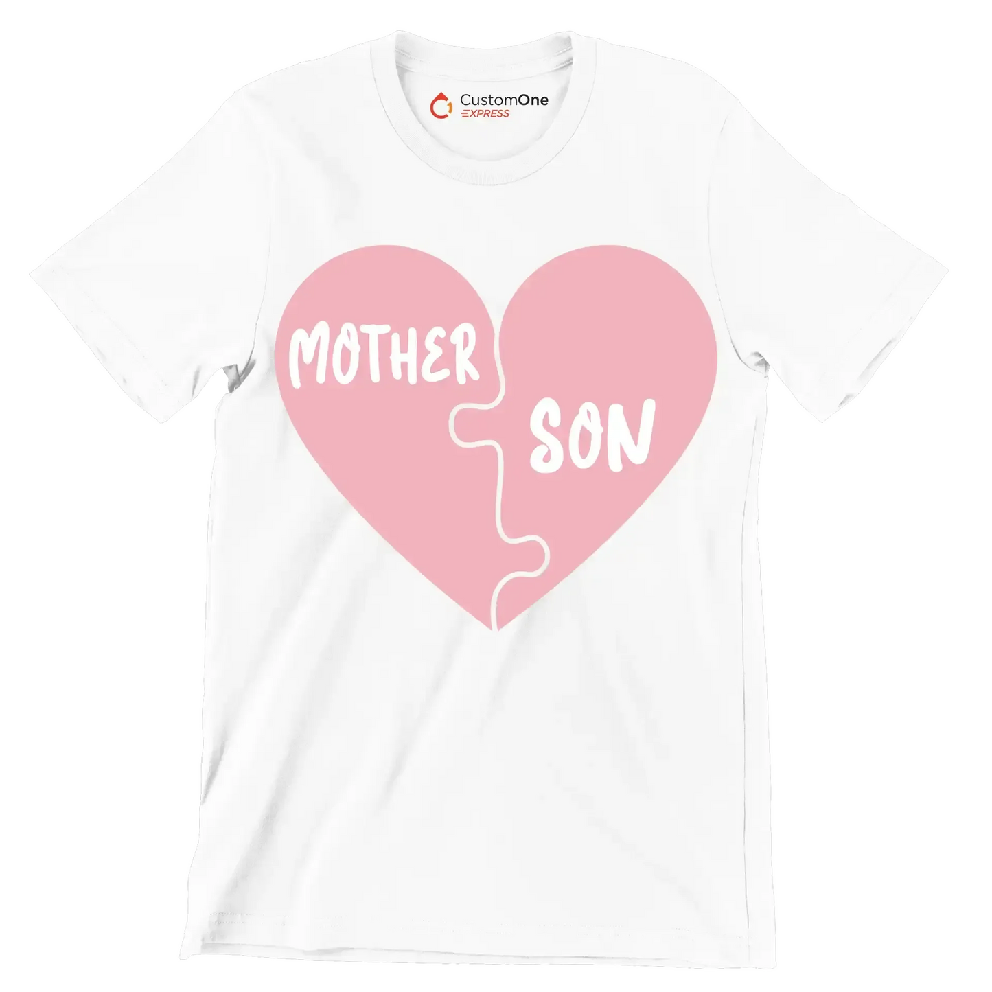 Mother Son - Mother’s Day T-Shirt-White-S-Custom One Express