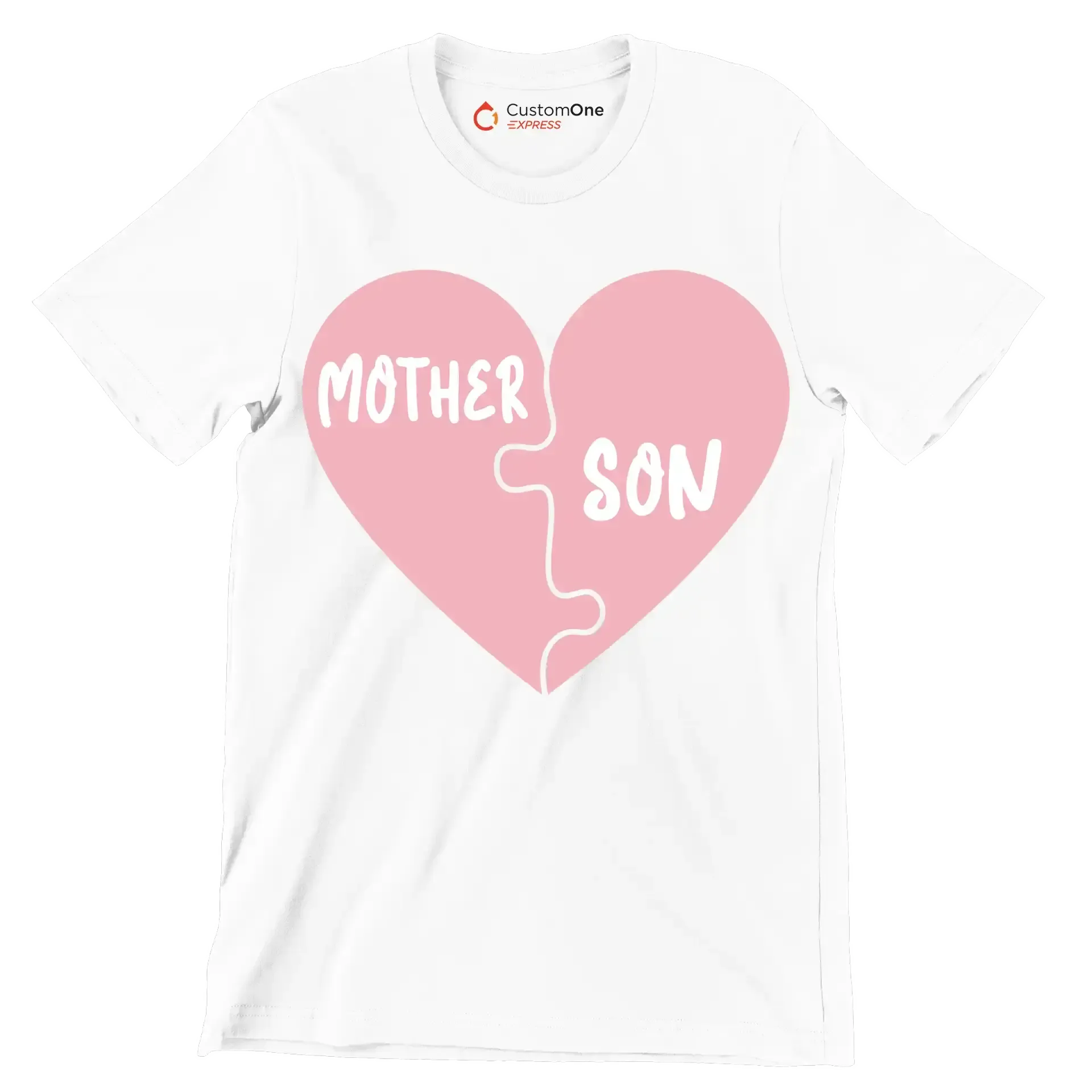 Mother Son - Mother’s Day T-Shirt-White-S-Custom One Express