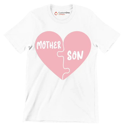 Mother Son - Mother’s Day T-Shirt-White-S-Custom One Express