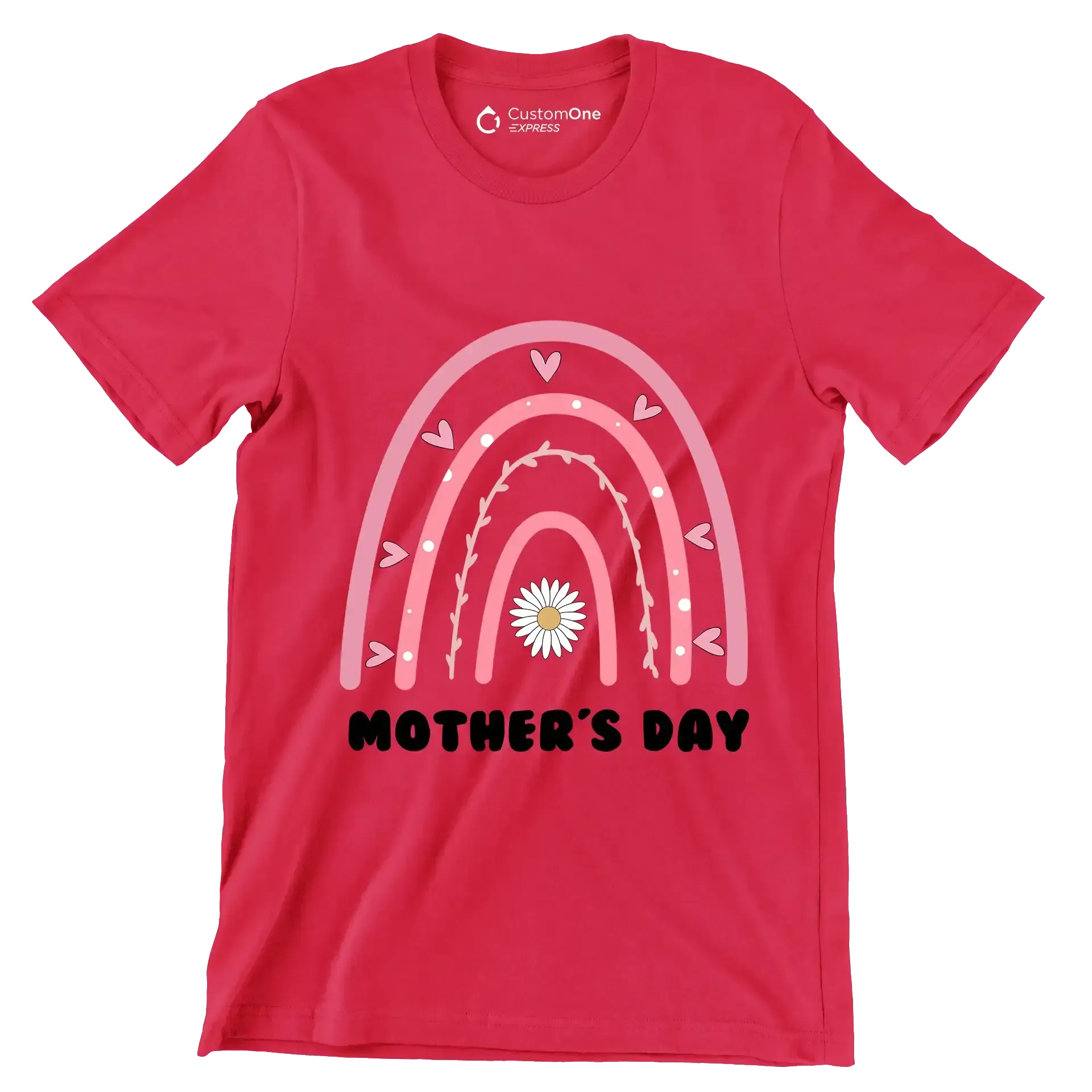 Mother's Day - Mother’s Day T-Shirt-Red-Custom One Express