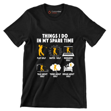 Motivational (50 Designs) - Golf Themed T-Shirt-Black-S-Custom One Express