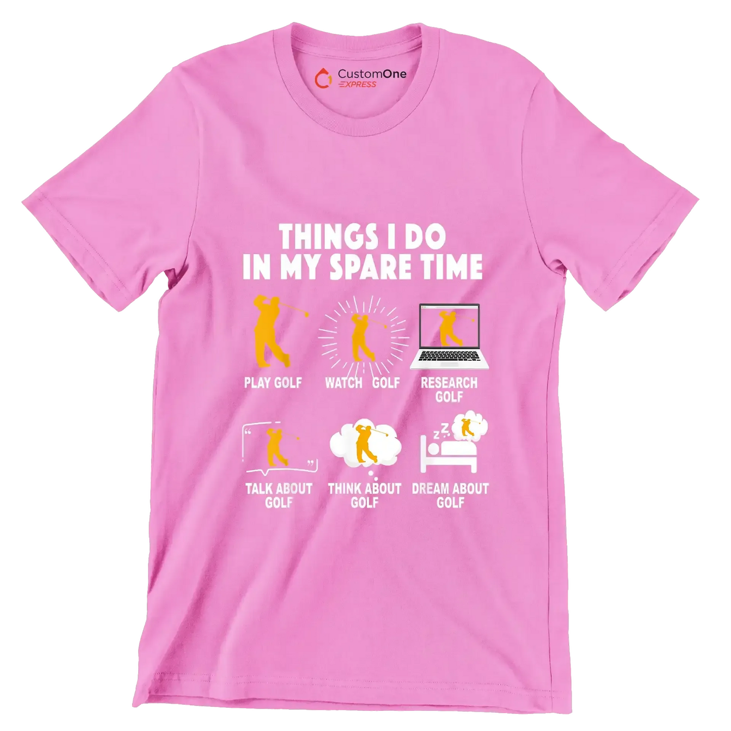 Motivational (50 Designs) - Golf Themed T-Shirt-Pink-S-Custom One Express
