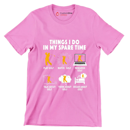 Motivational (50 Designs) - Golf Themed T-Shirt-Pink-S-Custom One Express
