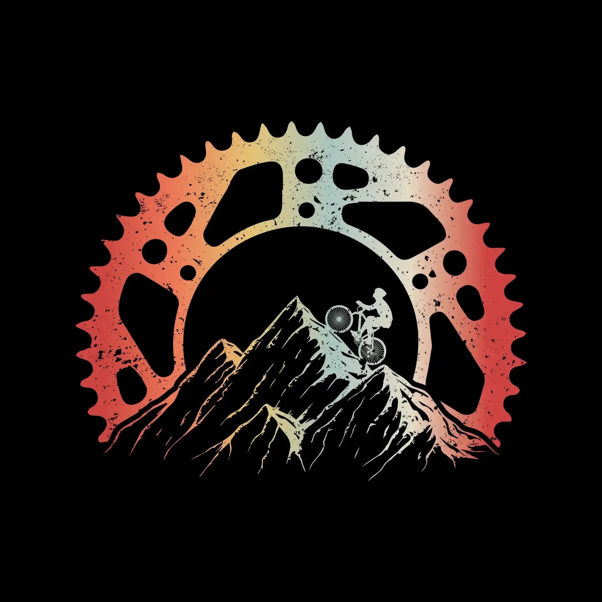 Mountain Gear Adventure– Conquer the Trails - Bicycle Themed T-Shirt-Black-S-Custom One Express
