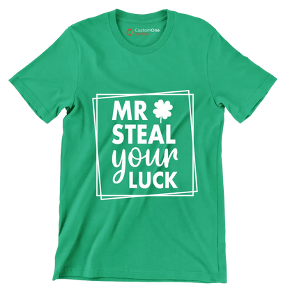 Mr Steal Your Luck - St. Patrick's Day T-Shirt-Green-S-Custom One Express