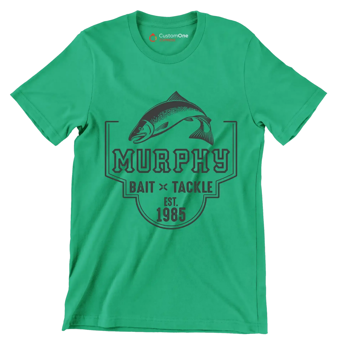 Murphy bait x tackle est. 1985 - Fishing Themed T-Shirt-Green-S-Custom One Express