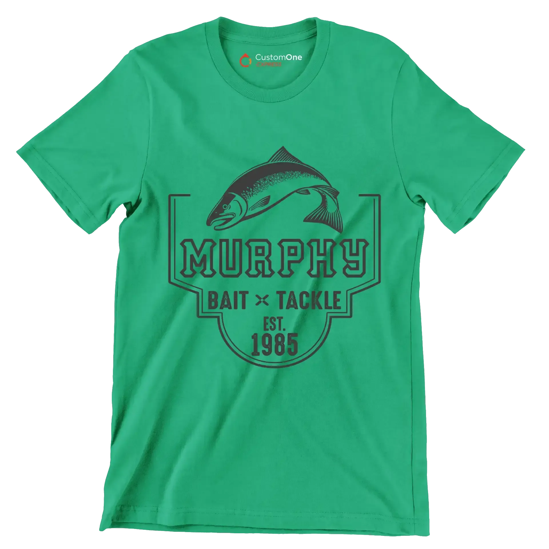 Murphy bait x tackle est. 1985 - Fishing Themed T-Shirt-Green-S-Custom One Express